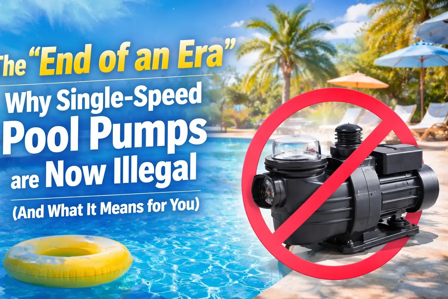 Variable speed pumps are now required for pool homeowners and commercial operators.