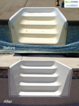 Before and After Refinishing of Pool Slide