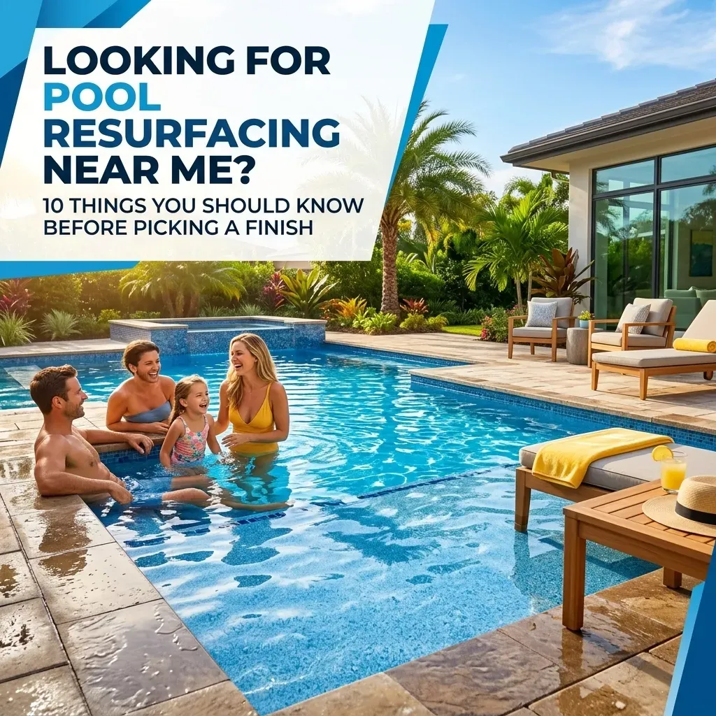 Looking for pool resurfacing near me. 10 things you should know before picking a finish