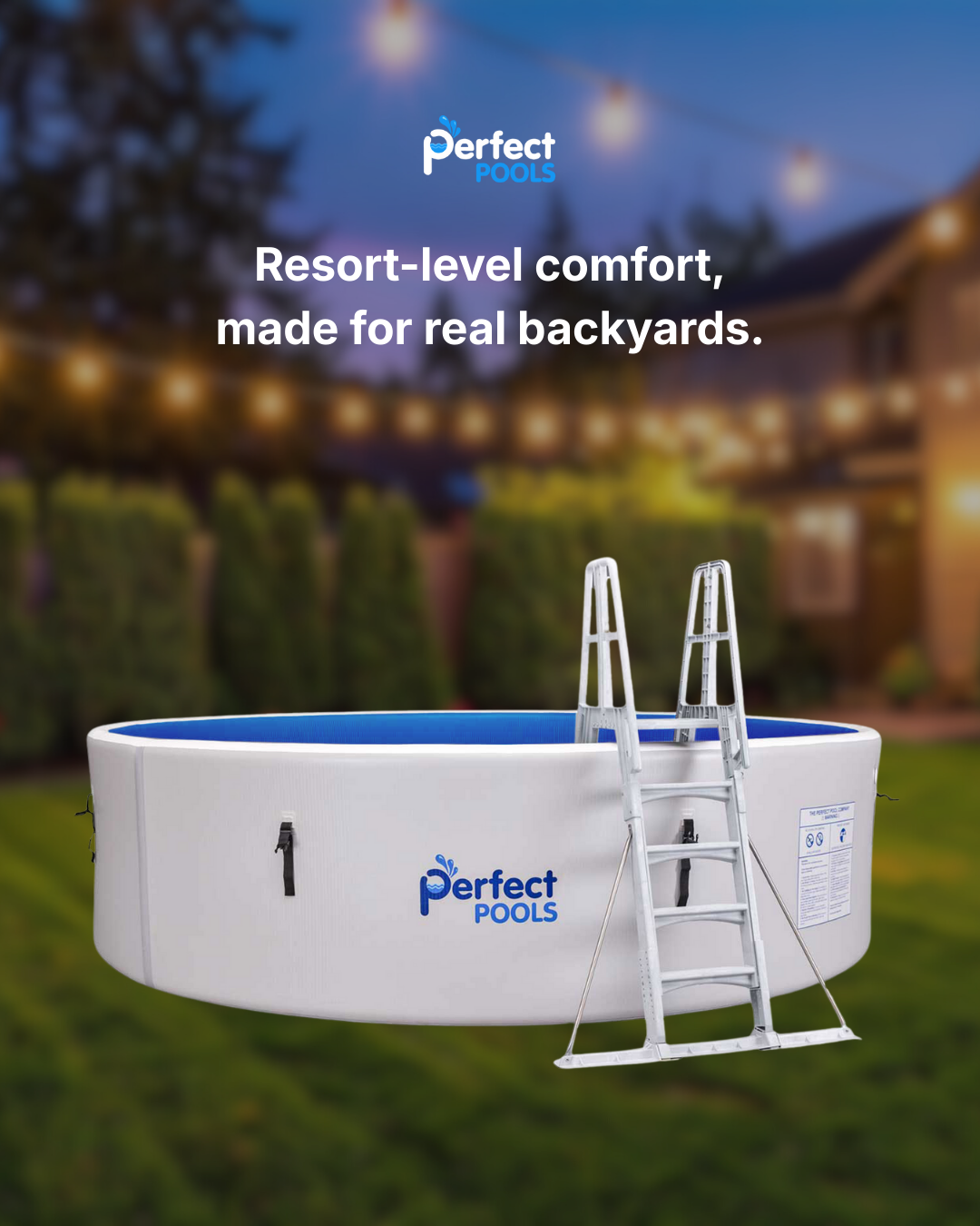Above ground pool, perfect pool sales sheet