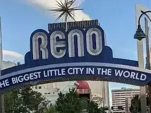 Henderson Artificial Turf - The Reno arch sign reads 