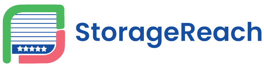 A logo for a company called storage reach