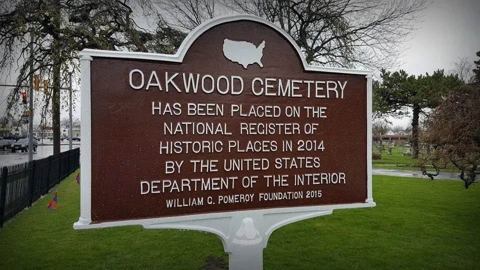 Oakwood cemetery has been placed on the national register of historic places in 2014 by the united states department of the interior