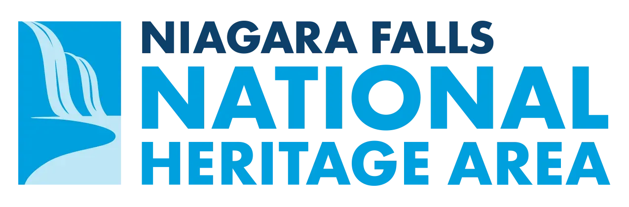 The logo for the niagara falls national heritage area