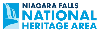The logo for the niagara falls national heritage area