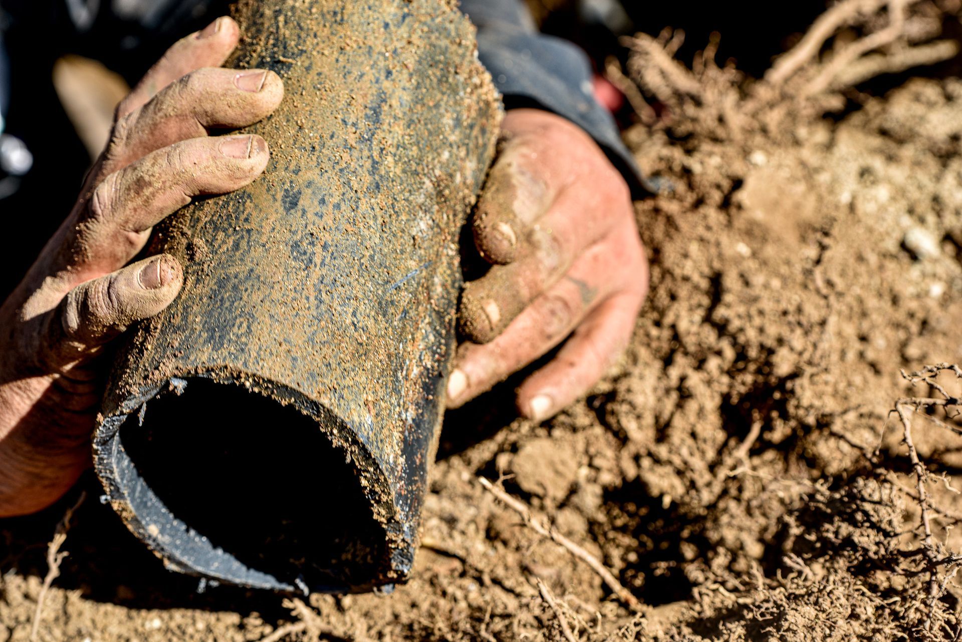 drainage pipe being relaced by Aloha Plumbing in Yucaipa, CA