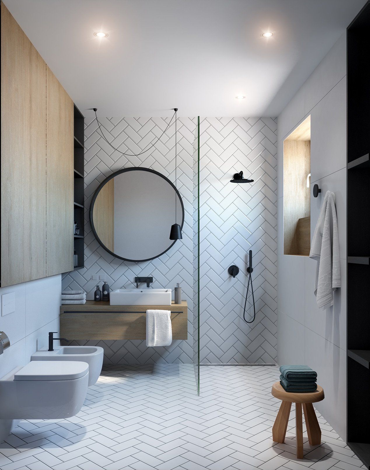 Modern Bathroom Interior With Wood Elements — Absolute Bathrooms & Renovations in Lismore, NSW