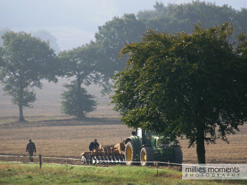 Farmer working the field