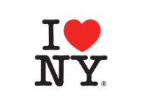 A logo that says i love ny with a red heart