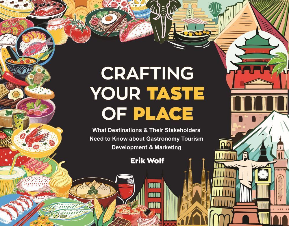 The cover of a book titled crafting your taste of place