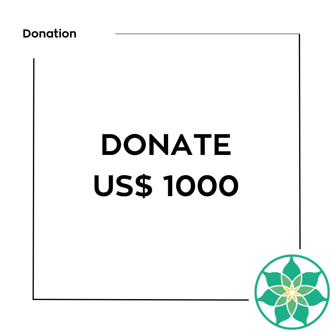 A white square with the words `` donate us $ 1000 '' on it.
