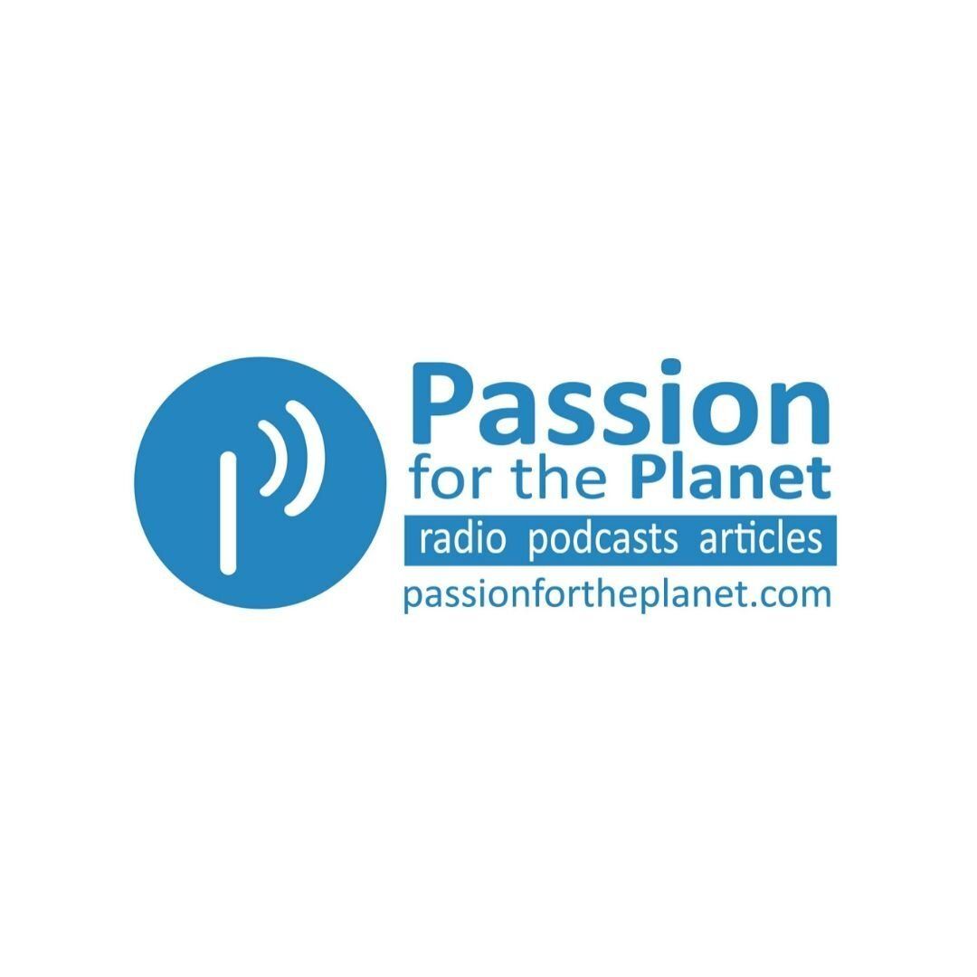 The logo for passion for the planet radio podcasts articles