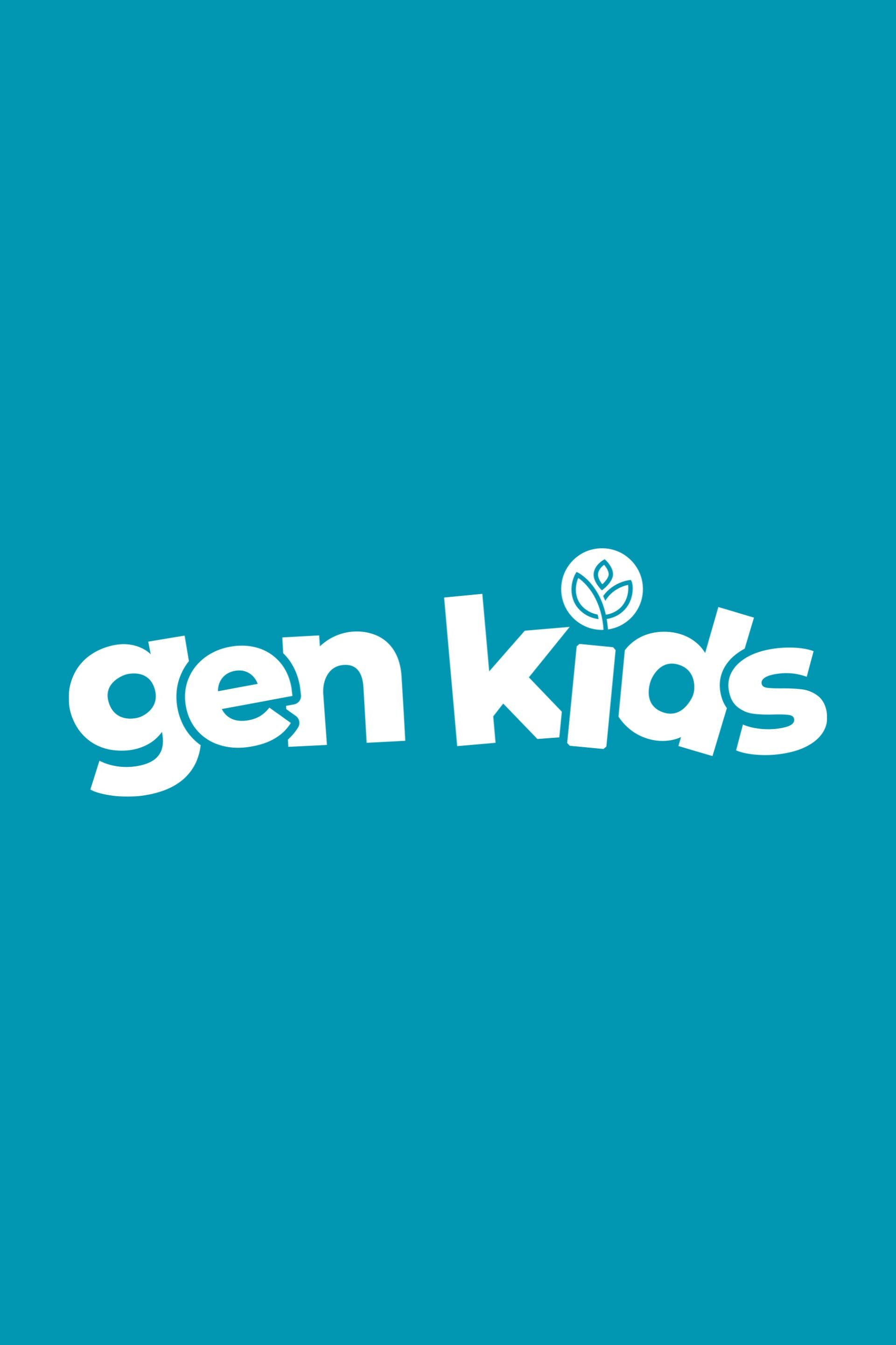 The gen kids logo is on a blue background.