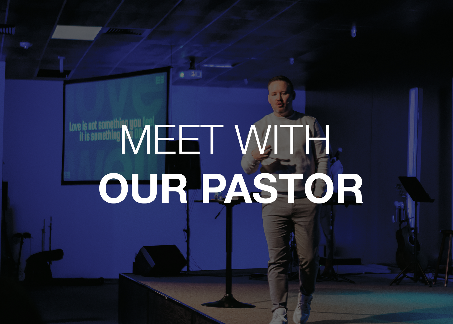 Man speaking at church with 