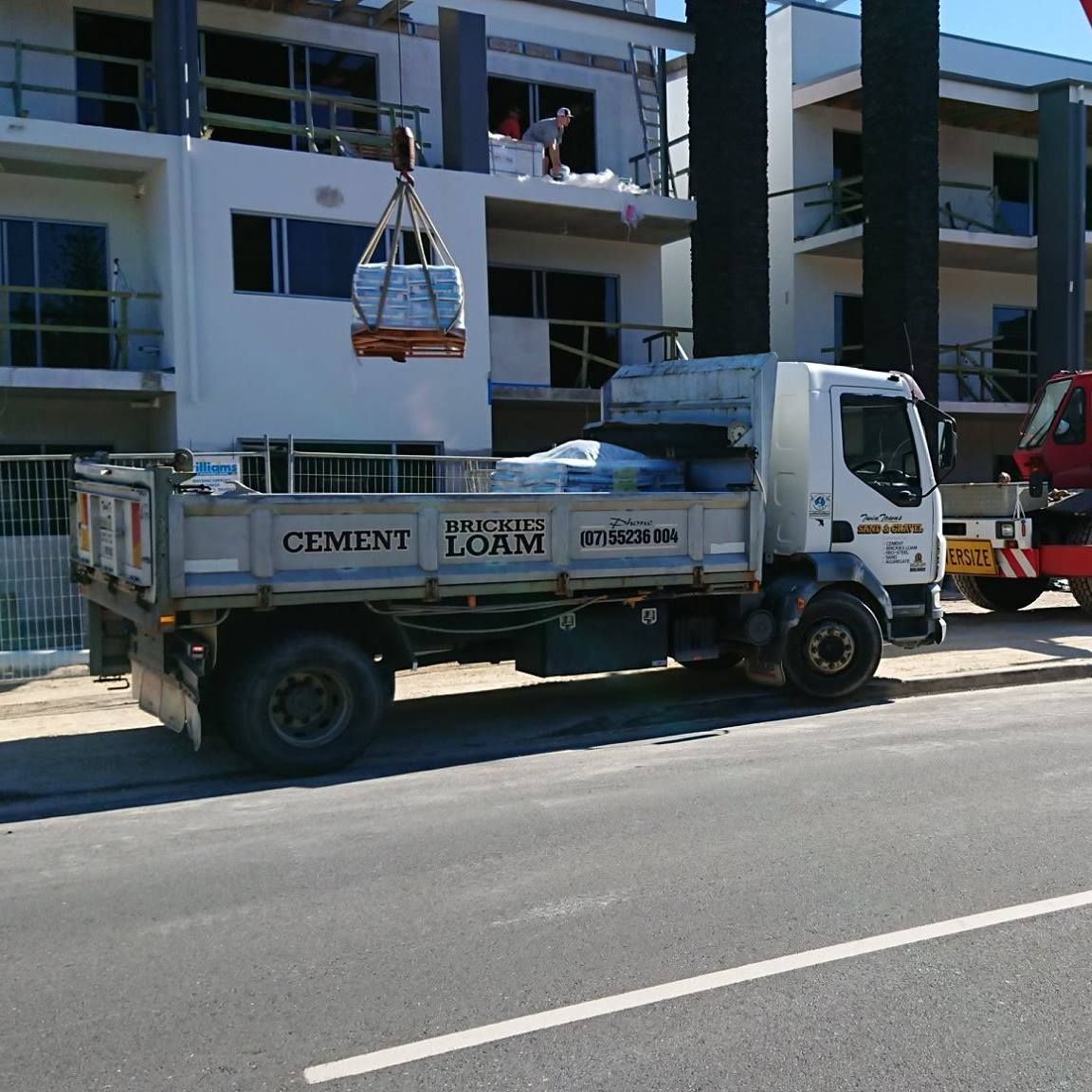 A Cement Lorry is Parked on the Side of the Road — Twin Towns Sand & Gravel In Murwillumbah, NSW