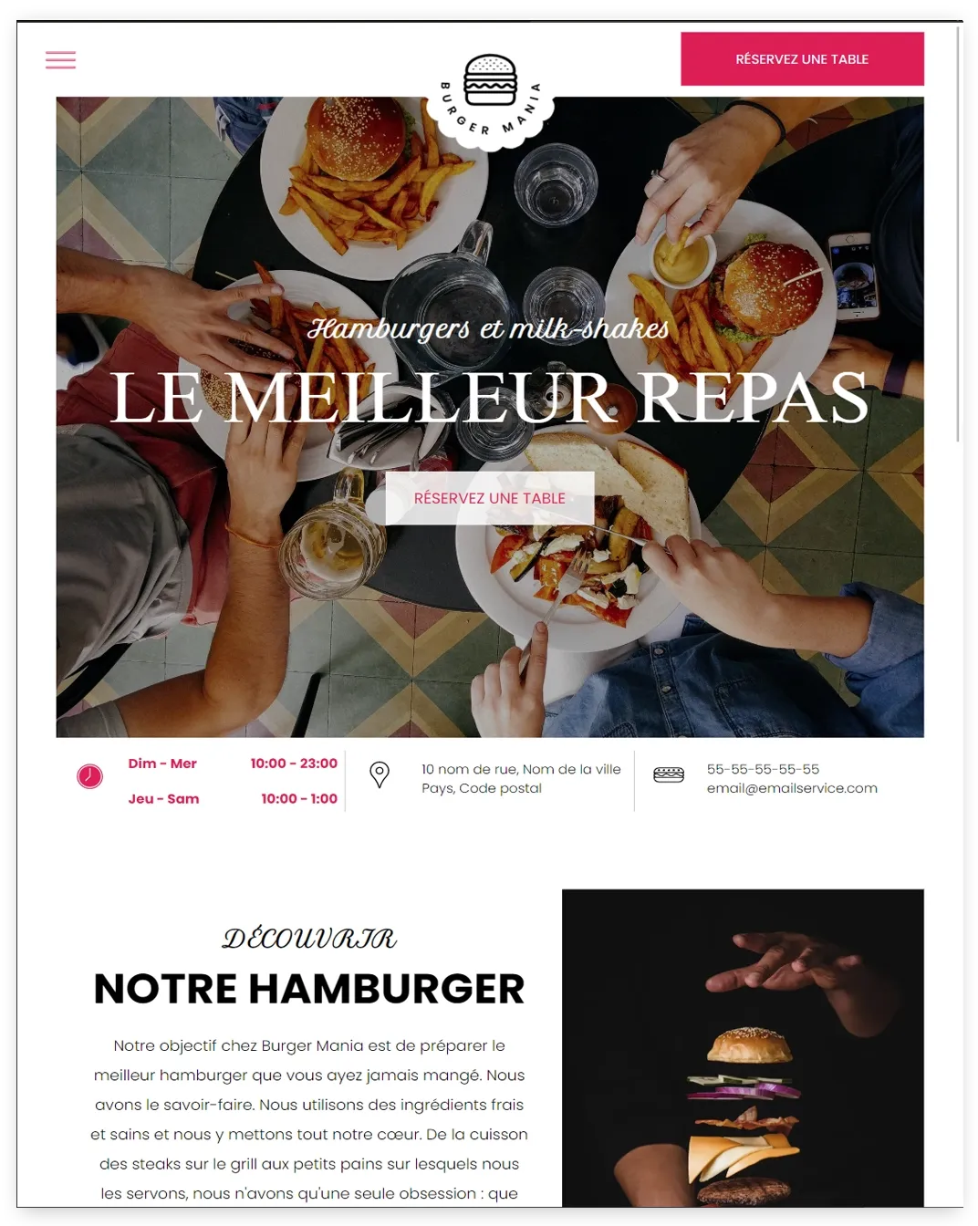 Restaurant Burger Mania