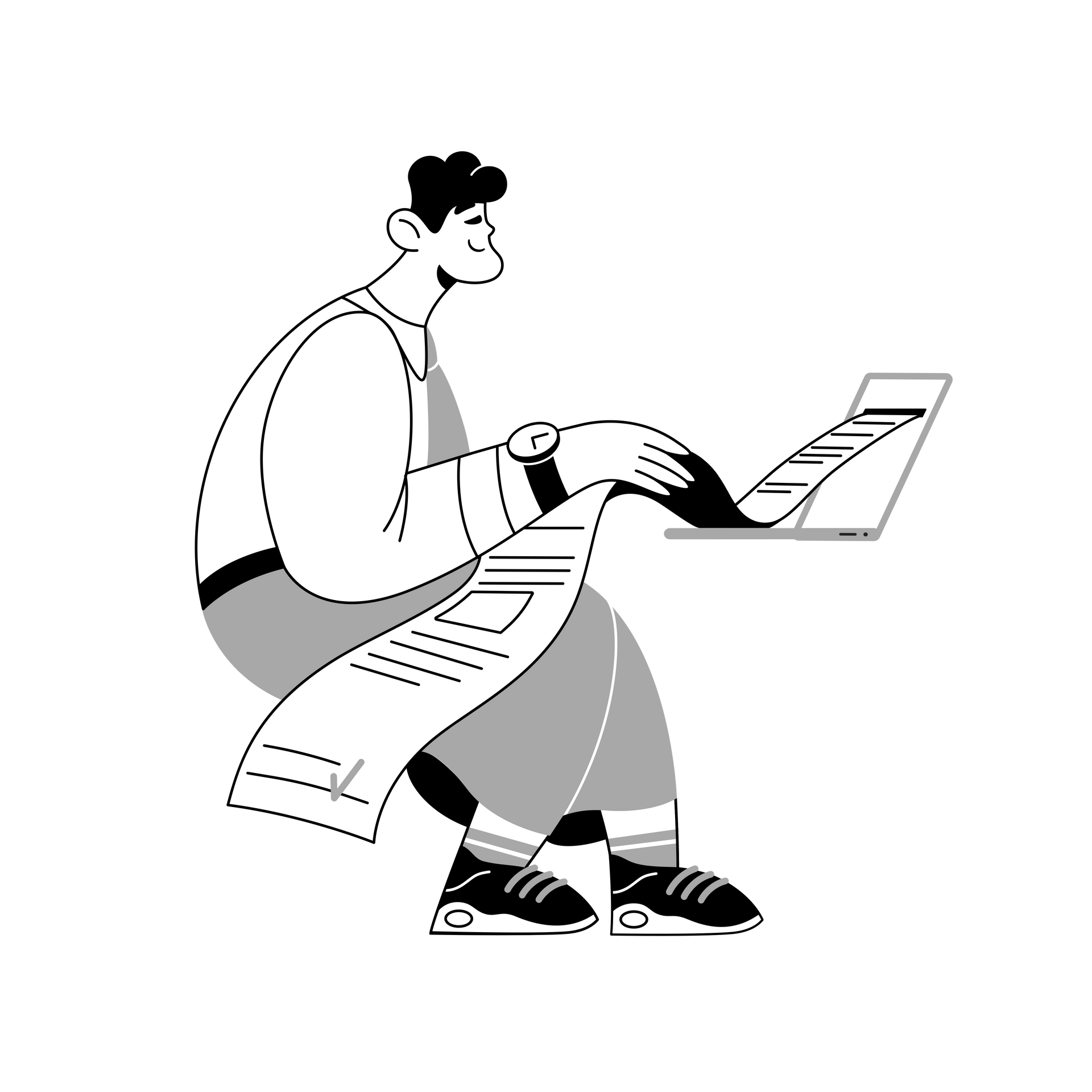 Un homme est assis devant un ordinateur portable.