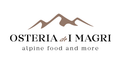 Un logo per osteria de i magri cibo alpino e altro