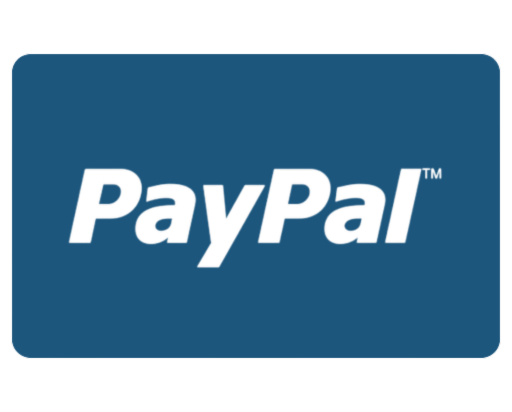 A blue paypal logo on a white background