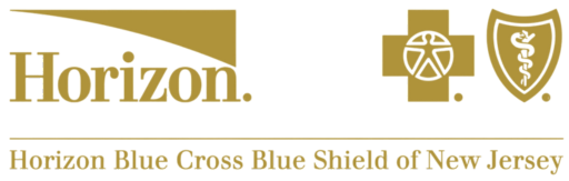 A logo for horizon nj health with a cross and shield