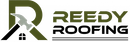 Logo for Reedy Roofing. Features a green 