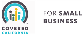 A logo for covered california for small business.