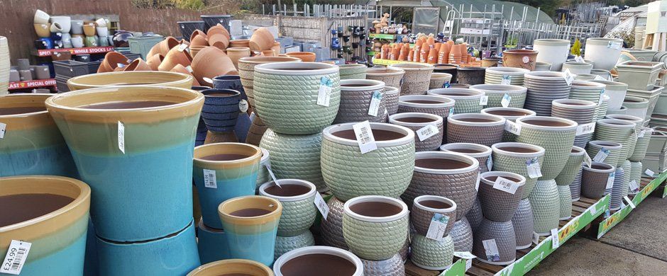 stoneware and outdoor plant pots