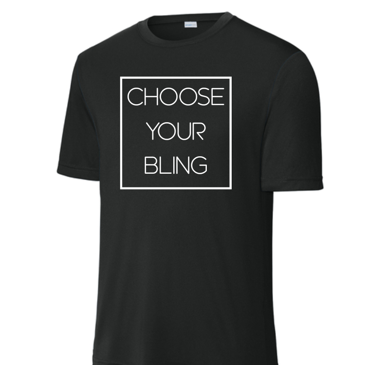 Custom V-Neck or Crew Bling Shirt – Choose Your Sparkle