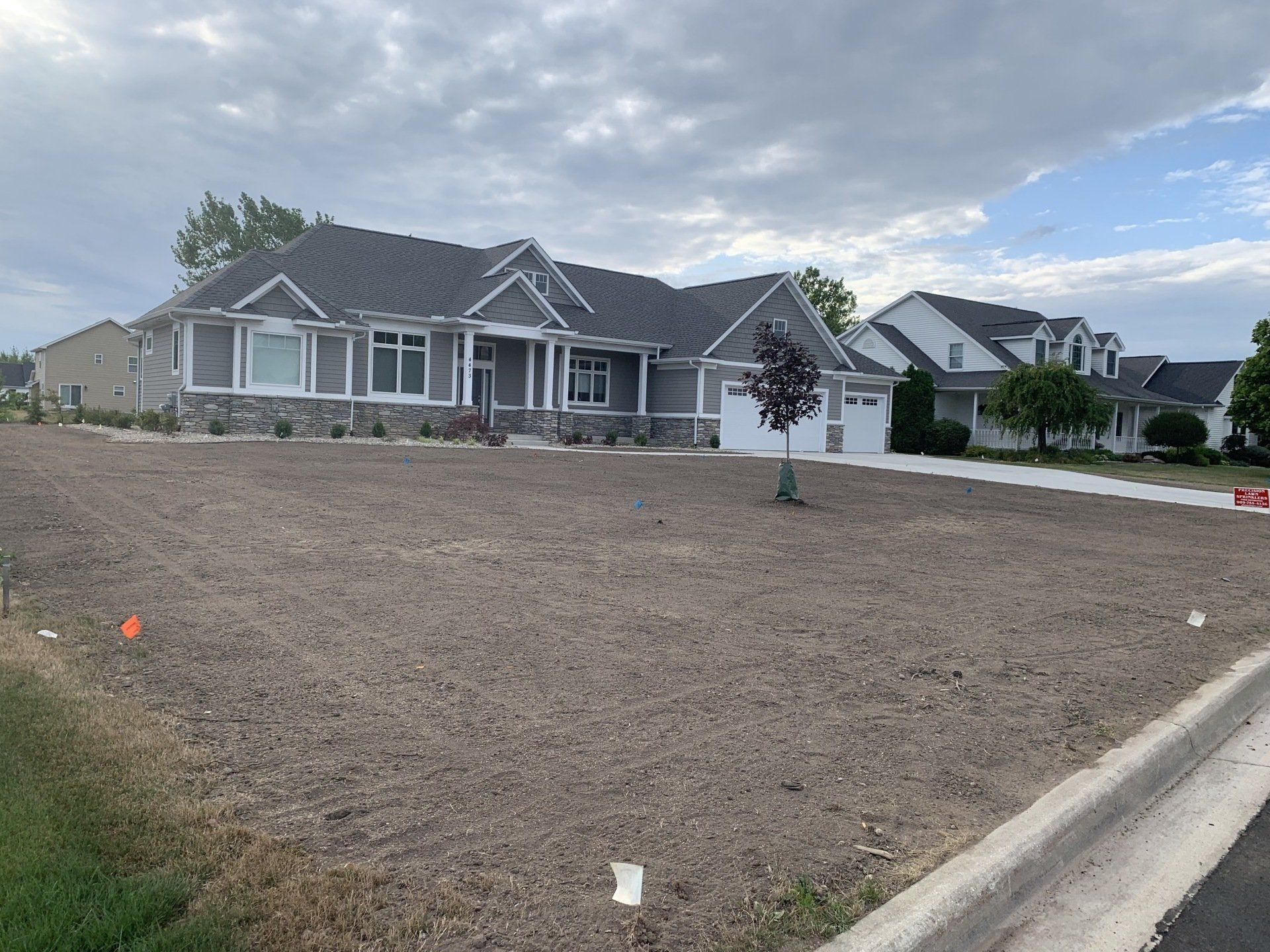 New House Dry Land Project — Midland, MI — Maksymum Lawn and Landscaping