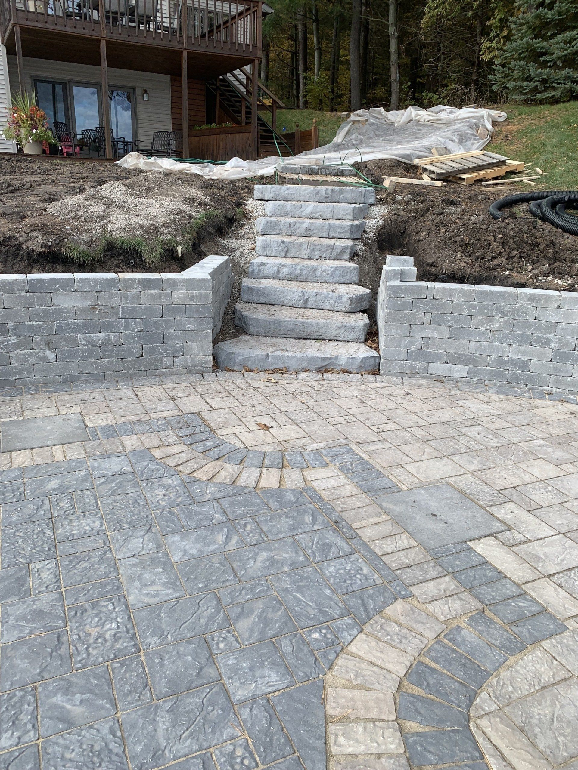 Client Stairs Landscaping Project — Midland, MI — Maksymum Lawn and Landscaping
