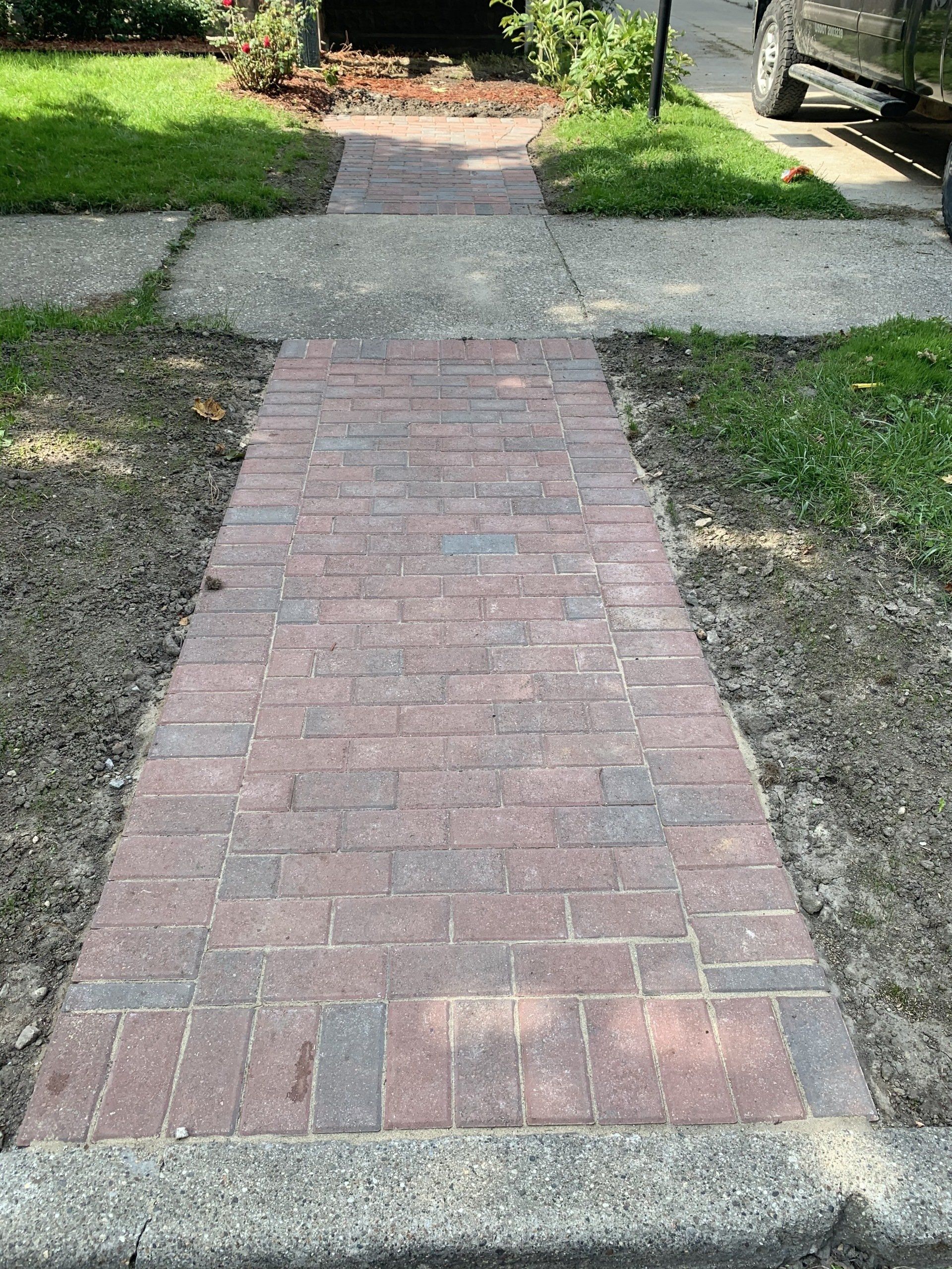 New House Lawn Walk Path Project — Midland, MI — Maksymum Lawn and Landscaping