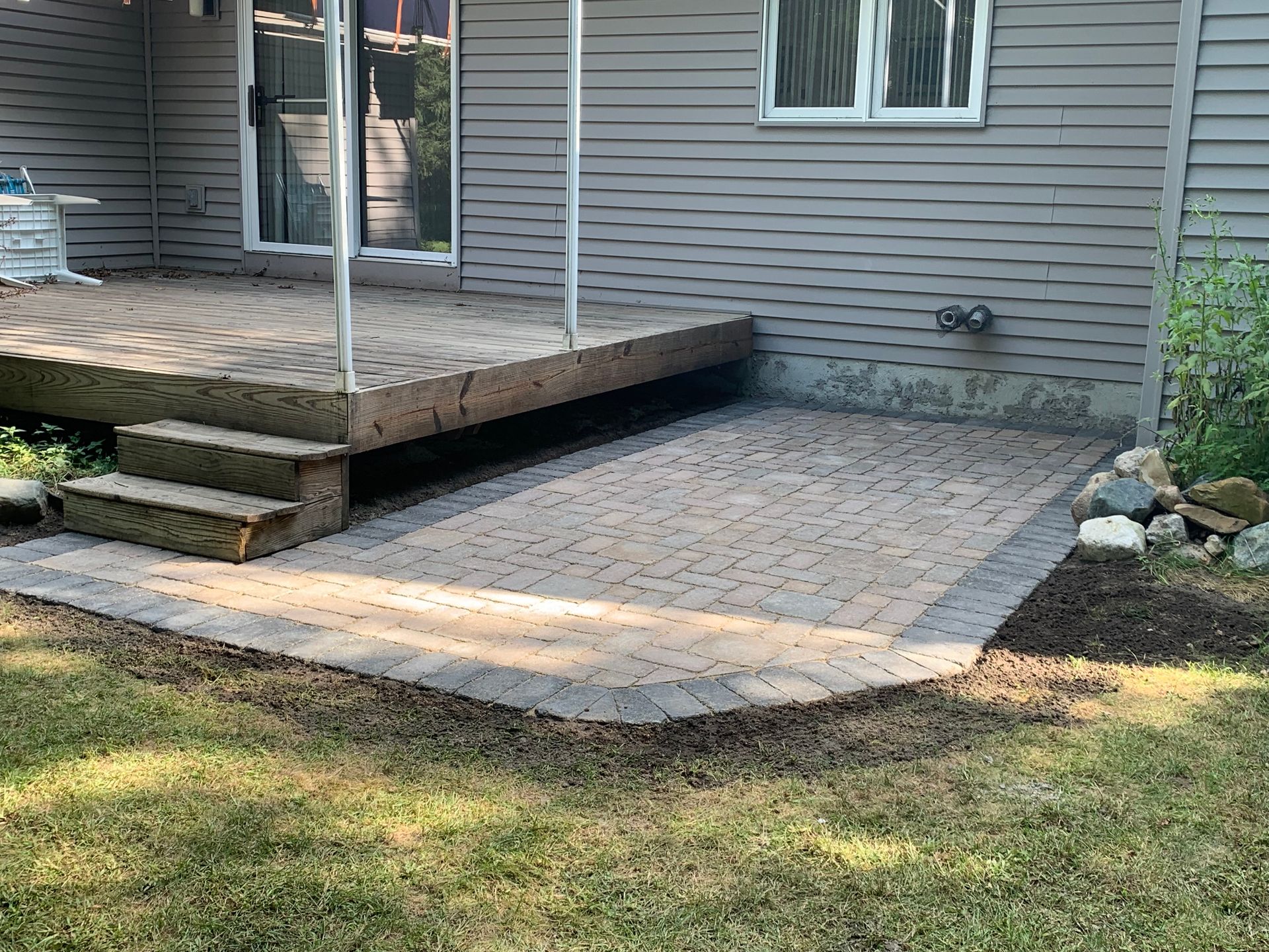 Three Steps Stairs — Midland, MI — Maksymum Lawn and Landscaping