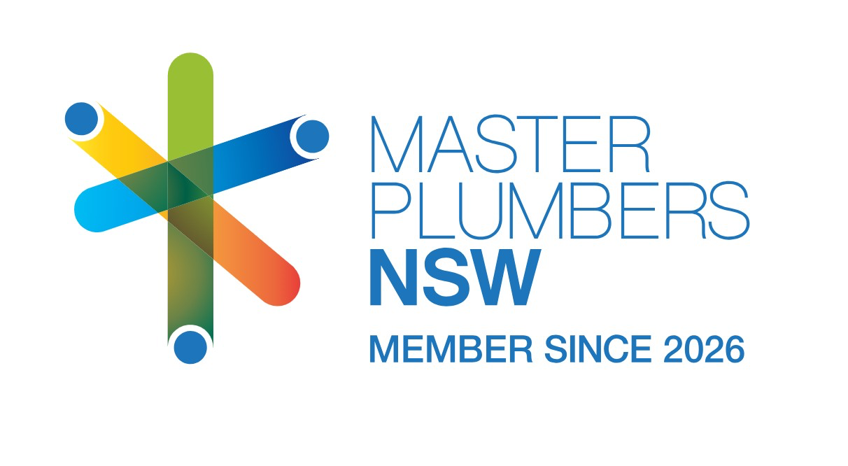 Master Plumbers NSW logo with multicolor star and “Member since 2026” text