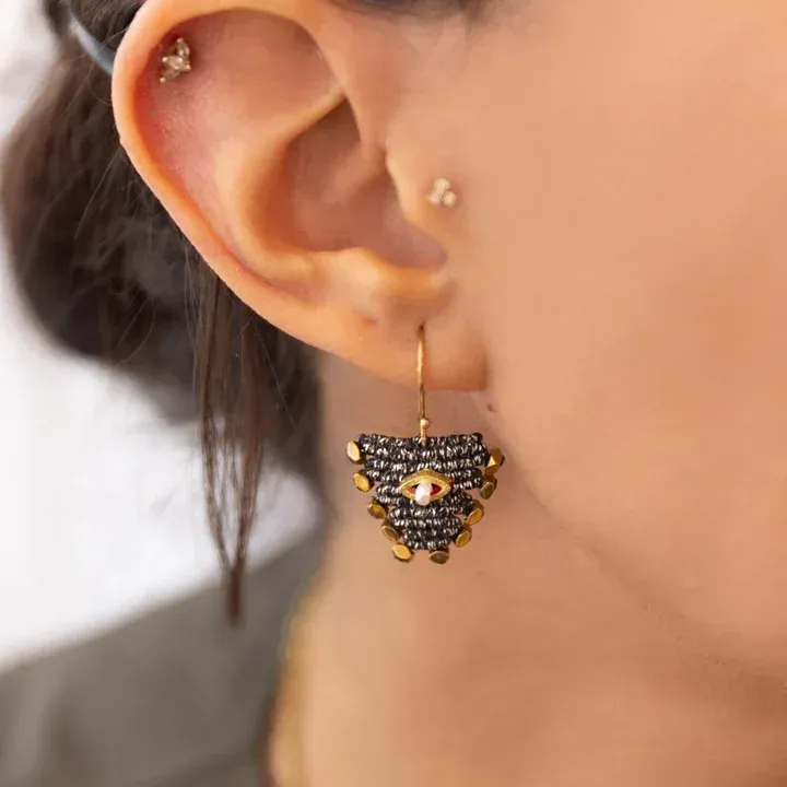 ANATOLIE IN STARDUST OORBELLEN BLACKSILVER