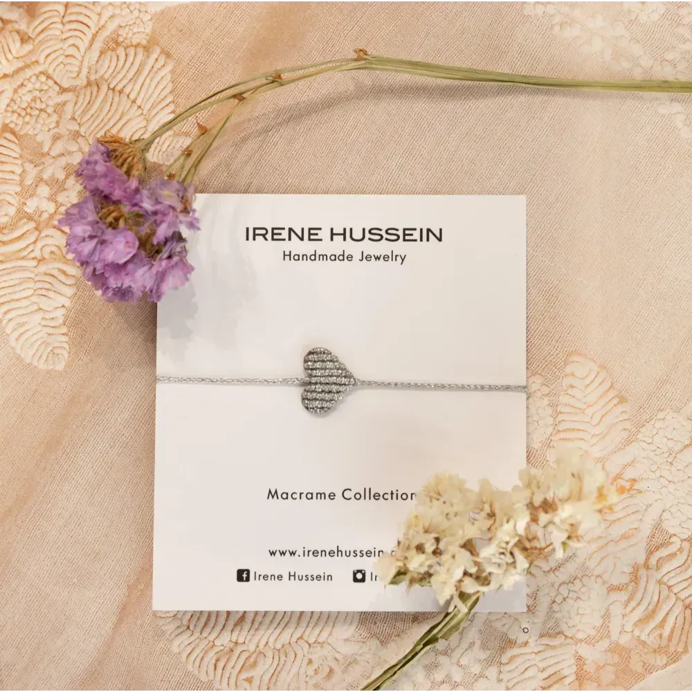 LOVE TOTAL GLITTER ARMBAND ZILVER (M)