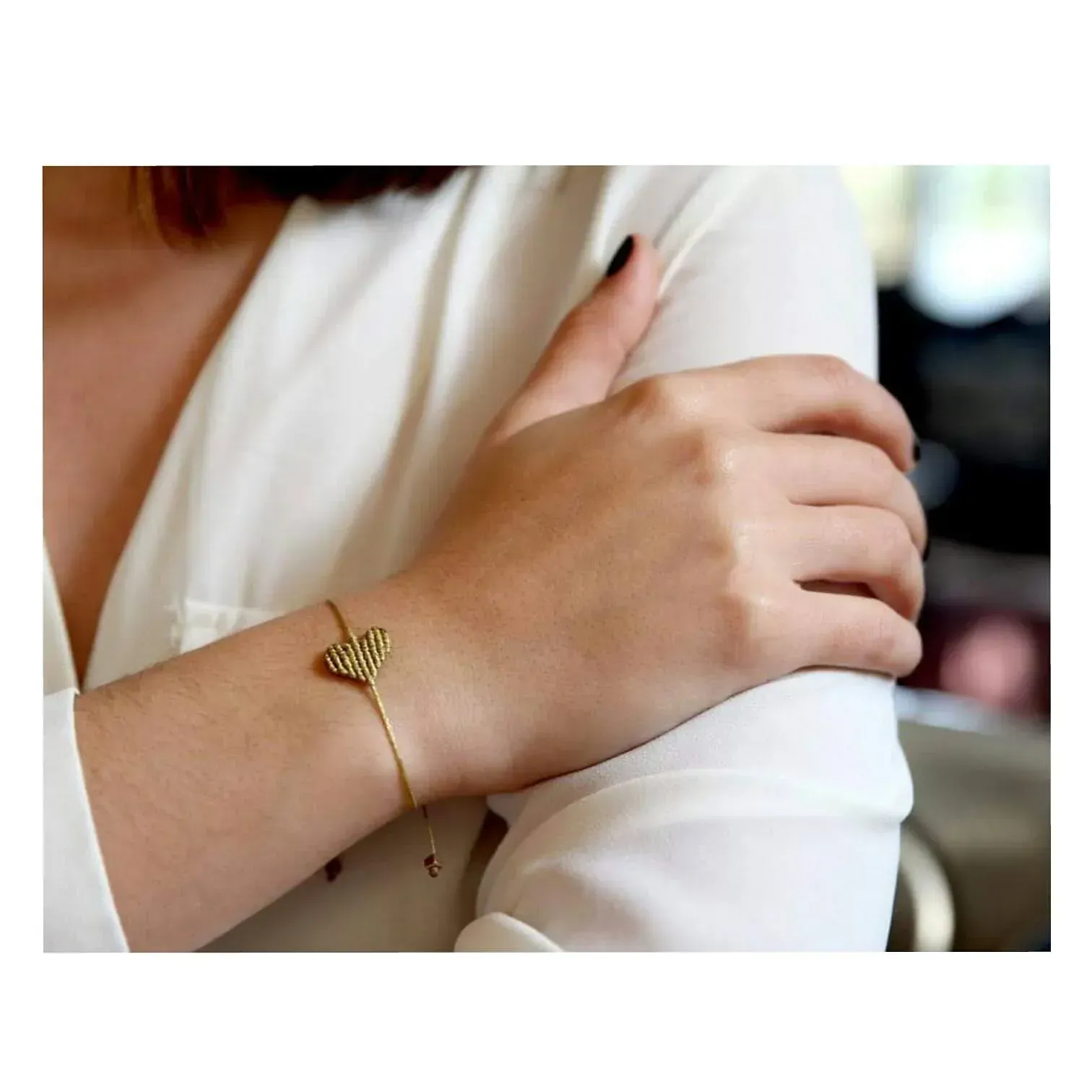 LOVE TOTAL GLITTER ARMBAND ZILVER (M)