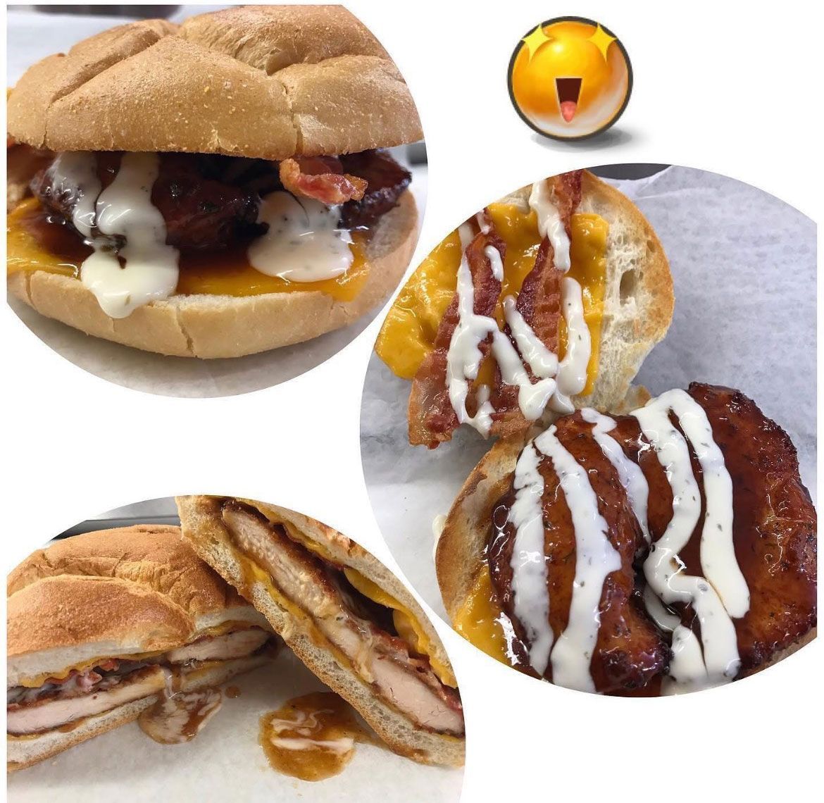 Sandwiches with bacon