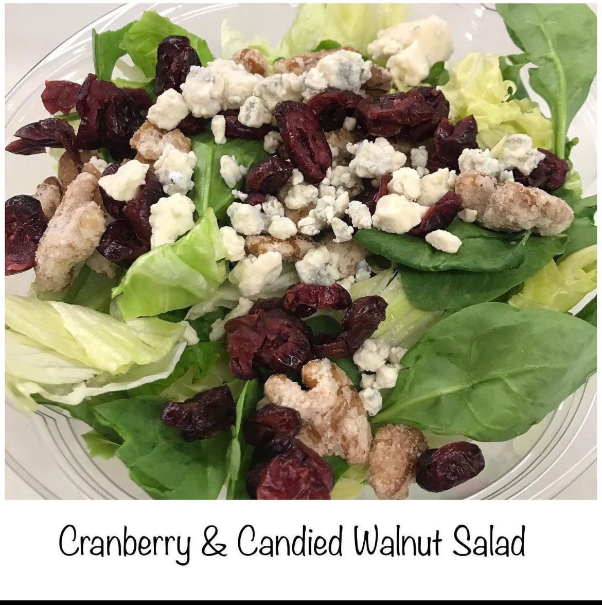 Cranberry and candied walnut salad
