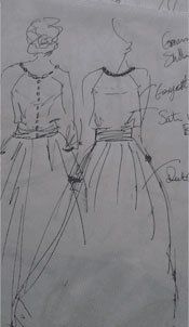 dress design and stitching sketch