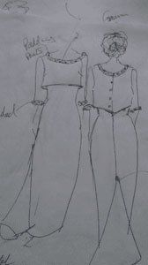 sketch of a dress