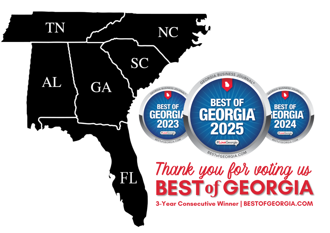 A map of georgia with the words voted best of georgia 2024