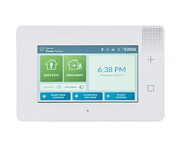 a smart home thermostat with a screen that says 6:38 pm on it .