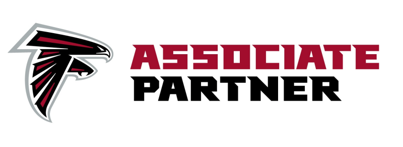 The logo for the atlanta falcons is a associate partner.