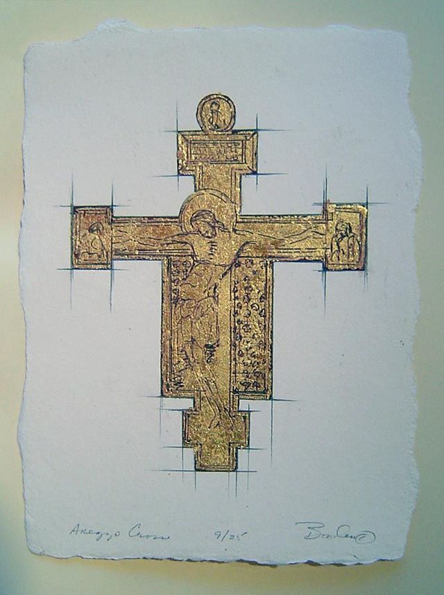 Arezzo Crucifix San Domenico after Cimabue Sandra Bowden Studio