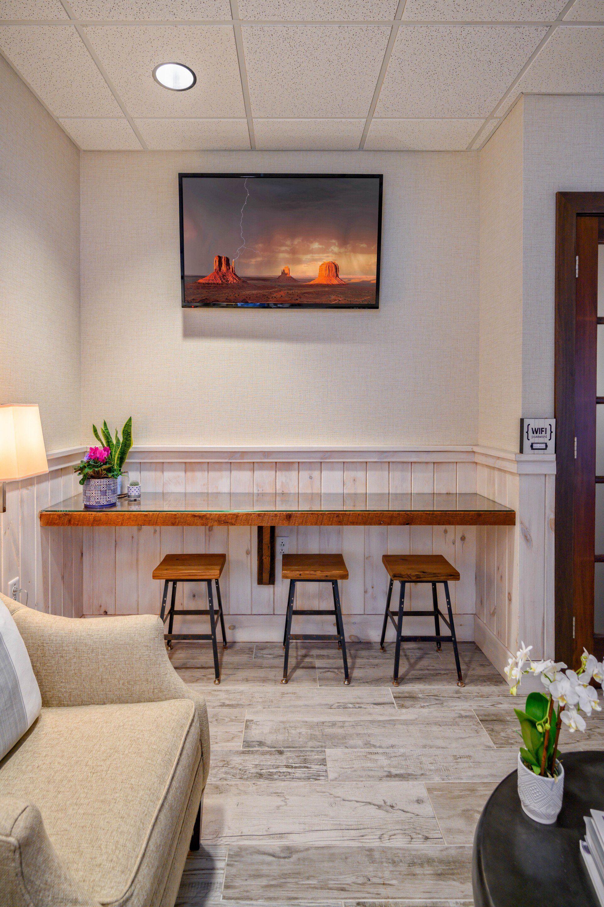 sitting area in lobby