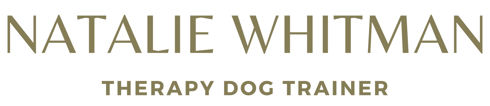 The logo for natalie whitman therapy dog trainer