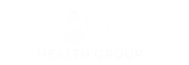 White logo for Kind Health Group featuring a stylized house icon above the company name.