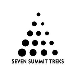 A black and white logo for seven summit treks