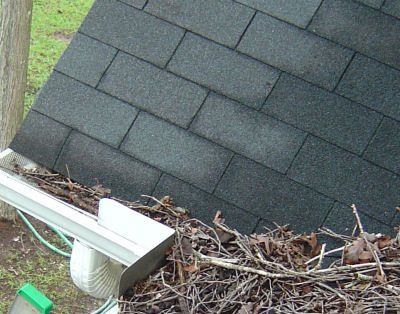 Gutter cleaning Before