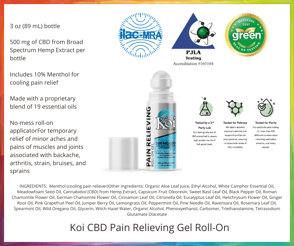 Koi CBD Pain Relieving Gel roll-on